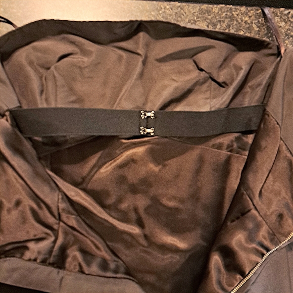 J. Crew Brown Strapless Silk Dress - Picture 6 of 7